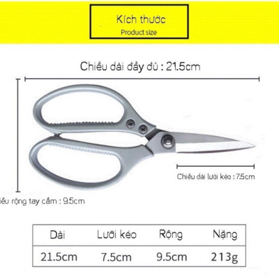 Kéo làm bếp đa năng hàng nội địa Nhật Bản cao cấp, Kéo cắt gà, Cắt các loại thịt