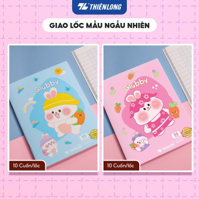 Combo 5 Tập học sinh 96 trang 5 ô ly vuông 2mm chấm kẻ 2/3 100gsm NB-118 Thiên Long - Mẫu ngẫu nhiên
