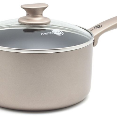 Chảo sâu lòng có nắp kính Greenpan 20cm CAMBRIDGE BRONZE CC004474-001 Hàng chính hãng