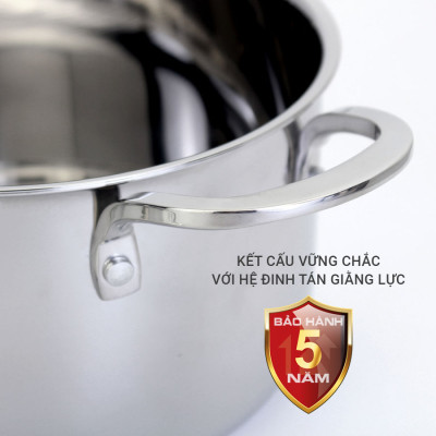 Bộ 3 Nồi Inox 3 Lớp Liền Khối Kalpen Kazler KZ1 Size 16,20,24cm Chuẩn Đức