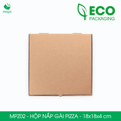 MPZ02 - 18x18x4 cm - 20 Hộp nắp gài pizza đa dụng - Hộp nắp gập, hộp carton gói hàng, hộp quà