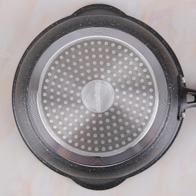 Chảo nhôm chống dính vân đá đáy từ 20 cm Kangaroo KG661XS - Hàng chính hãng