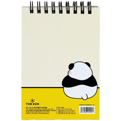 Sổ Lò Xo Trên Giấy Trơn - 160 Trang 9 x 13 cm 80gsm - Panda - The Sun 02
