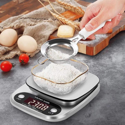 Cân Điện Tử Mini Định Lượng 1g - 10kg, Cân Tiểu Ly Nhỏ Gọn Có Màn Hình Hiển Thị, Độ Chính Xác Cao Kèm 2 Pin