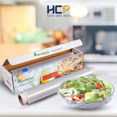 Hộp Màng Bọc Thực Phẩm PE SATIS 30cm x 200m Không Chứa Chất Phụ Gia Gây Hại Sức Khỏe Dùng Được Cho Lò Vi Sóng