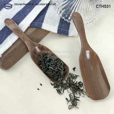 Thìa/Muỗng xúc trà gỗ Óc Chó (15cm) CTH531 - Dùng xúc cafe, xúc gia vị, ăn uống sạch, decor trang trí