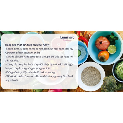 Đĩa Thủy Tinh Luminarc Diwali Harena 27cm kháng vỡ, chịu nhiệt - bộ 1 đĩa - N5804