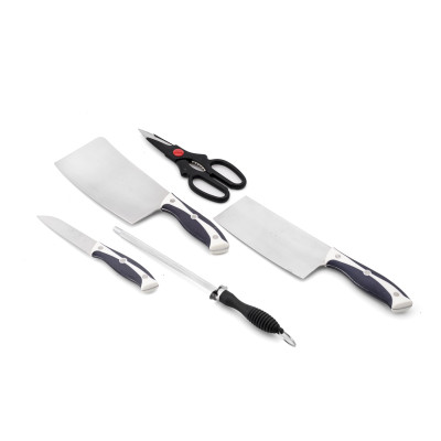 Bộ dao nhà bếp đa năng 6 món - 3 dao, 1 đồ mài, 1 kéo, 1 hộp gỗ - Cobihome