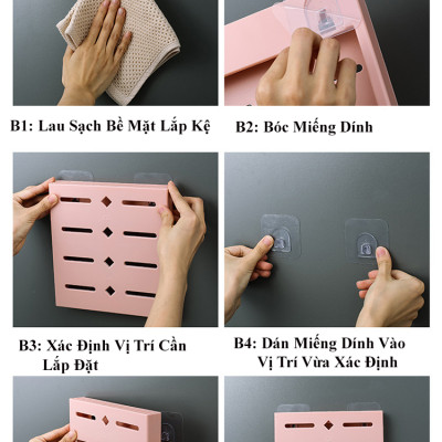 Kệ Để Dao Kéo Treo Đồ Nhà Bếp Dán Tường KUNBE DECOR Nhà Bếp Tiết Kiệm Không Gian