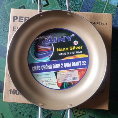 Chảo Chống Dính 2 Quai Rainy 22 cm - Hàng Chính Hãng