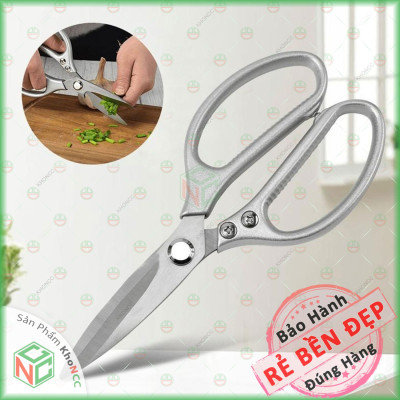 (Cắt Mượt) Kéo Làm Bếp Đa Năng Siêu Phẩm Siêu Sắc KhoNCC Hàng Chính Hãng - Kéo Cắt Gà, Cắt Vịt, Cắt Thịt, Cắt Rau Củ Quả - KLM-KCTNDN (Vàng,Bạc)