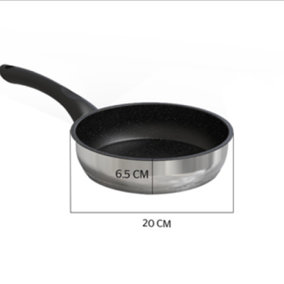 CHẢO CẠN INOX 5 ĐÁY Đáy từ SUNHOUSE IN20M4