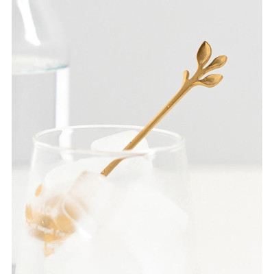 Thìa rĩa lá phong cách Vintage thời thượng hoàng kim hợp kim tạo hình 3 lá - tht111