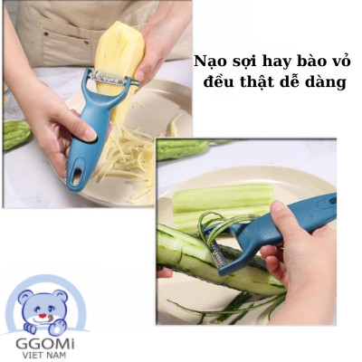 Hàng chính hãng: Nạo nhỏ lưỡi răng cưa GGOMi Hàn Quốc GG602. Dùng để bào nạo vỏ, nạo sợi rau củ quả