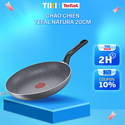 Chảo chiên chống dính Tefal Natura 20cm dùng cho bếp gas và hồng ngoại - Hàng chính hãng
