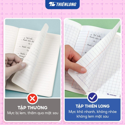 Tập học sinh chống lem 96 trang 4 ô ly vuông 2mm 120gsm Thiên Long NB-121/AK - Phiên bản Akooland - Mẫu ngẫu nhiên