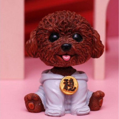 Mô Hình Tượng Trang Trí Chó Mặc Áo Hoodie Lắc Lắc Đầu - Art House