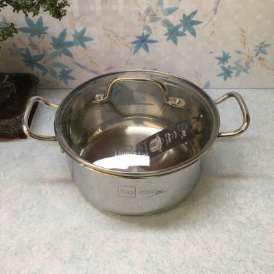 Nồi inox 304 5 đáy nắp kính Fivestar 18cm - Hàng chính hãng