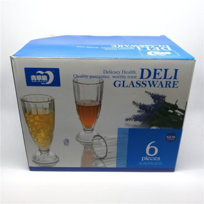 Bộ 6 cốc ly thủy tinh sinh tố đẹp - cao cấp - dày dặn Deliglass