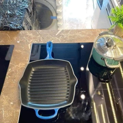 Chảo Nướng Vuông Le Creuset Grillpfanne Quadratisch 26cm Blue Marseille Hàng Chính Hãng