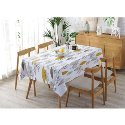 Khăn trải bàn chống thấm nước họa tiết lá vàng KB34(140x180cm)