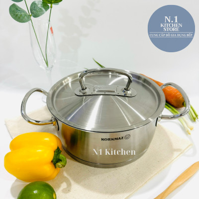 Nồi inox cao cấp Korkmaz Proline 2.8 lít thân thấp - A1169 - Hàng Chính Hãng