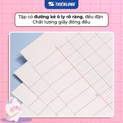 Combo 10 Tập học sinh 96 trang 5 ô ly vuông 2mm chấm kẻ 2/3 100gsm NB-118 Thiên Long - Mẫu ngẫu nhiên