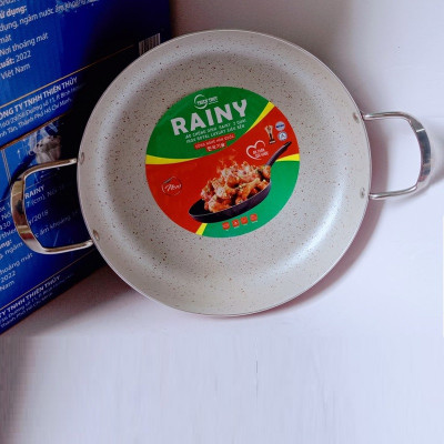 CHẢO CHỐNG DÍNH RAINY 2 QUAI INOX ROYAL 2.2 LY -26 cm , 28 cm và 30 cm- Hàng Chính Hãng