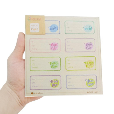 Bộ 28 Nhãn Vở A Cấp III - Linh Lan