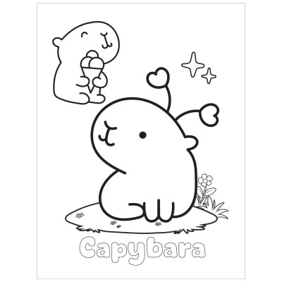 Tập Học Sinh Tô Màu Capybara - Bìa Kiếng - 4 Ô Ly - 96 Trang 100gsm - The Sun (Mẫu Bìa Giao Ngẫu Nhiên)