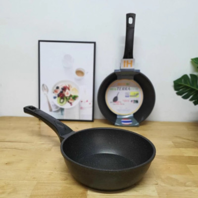Chảo sâu lòng vân đá chống dính nhôm đúc Bennix Thái Lan Terra 22cm/26cm/28cm/30cm đáy từ