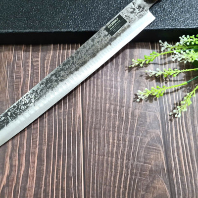 DAO BẾP PHÚC SEN - DAO BẾP SASHIMI MẶT HOA VĂN MÃ HN4