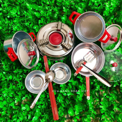 Bộ Đồ Chơi Nấu Ăn Bằng Nhôm Dày - Dụng cụ Mô hình nhà bếp nhà bếp như thật. Chuyên phục vụ Sp Gia dụng, Khuôn làm bánh,