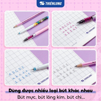 Tập học sinh chống lem 48 trang 4 ô ly vuông 2.5mm 120gsm Thiên Long NB-119/AK - Phiên bản Akooland - Mẫu ngẫu nhiên