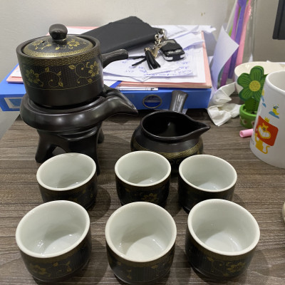 Chén lẻ cho bộ Ấm Pha Trà Cối Xay, Hoa Văn Đẹp Lòng Chén Trắng Sang Trọng, Chén uống trà cao cấp