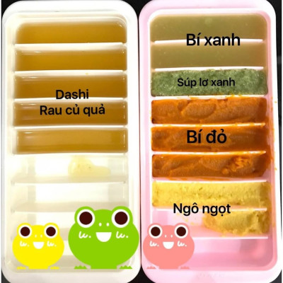 Bộ 2 khay trữ đồ ăn dặm cho bé Kokubo 12 ngăn và 8 ngăn có nắp đập kín - made in Japan