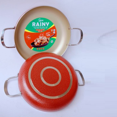 CHẢO CHỐNG DÍNH RAINY 2 QUAI INOX ROYAL 2.2 LY -26 cm , 28 cm và 30 cm- Hàng Chính Hãng