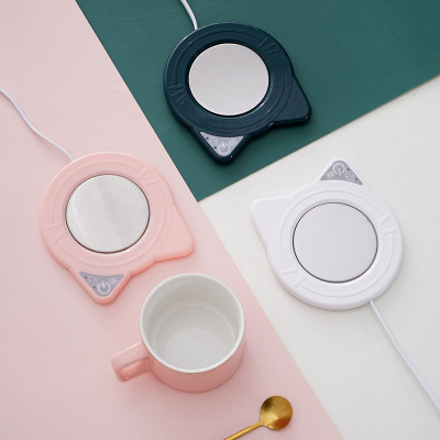 Đế Hâm Nóng Giữ Ấm Đồ Uống Hình Tai Mèo KUNBE Hâm Nóng Cà Phê Trà Sữa cho Bé Làm Nóng Đồ Uống Nhanh Chóng Tiện Lợi