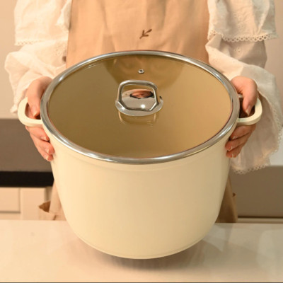 Nồi Phủ Gốm Thành Cao Đáy Từ 28cm Haatz - Made In Korea, Nồi Chống Dính Dùng Mọi Loại Bếp - Bảo Hành 2 Năm