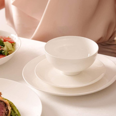 Set bát sứ Imperial 50 món trắng trơn Hàng chính hãng