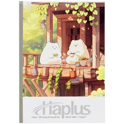 Tập Haplus Olala - Kẻ Ngang - 120 Trang 70gsm - Hải Tiến 6867 (Mẫu Bìa Giao Ngẫu Nhiên)