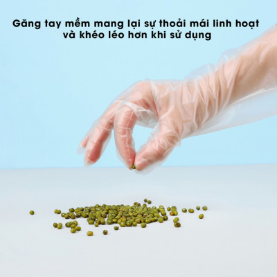 Hộp 100 Găng Tay Nấu Ăn Siêu Dai Victoria Bay Làm Bếp Siêu Dai Chất Liệu TPE Không Mùi Chống Nhăn