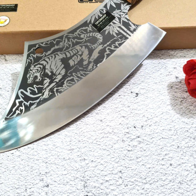 DAO BẾP - DAO THÁI CHẶT HOA VĂN HỔ DT150 ĐỘC 6996 topcomshop vn