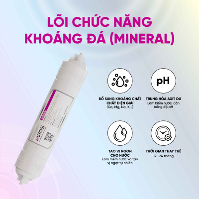 Combo 4 lõi lọc nước chức năng Mutosi TKNH - Lõi T33/GAC, Khoáng đá, Hồng ngoại xa, Nano bạc - Hàng chính hãng Mutosi