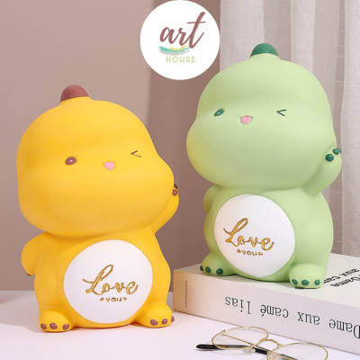 Ống Tiết Kiệm Khủng Long Rồng Love Size Lớn Heo Đất Trang Trí Quà Tặng_Art House