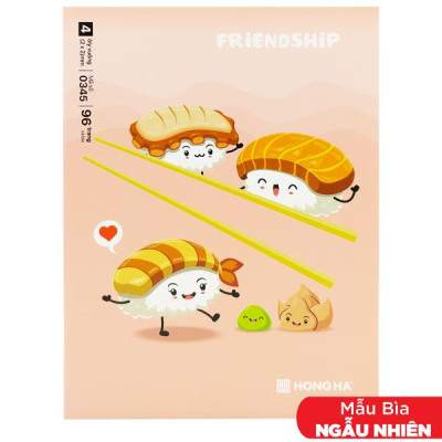 Tập Học Sinh Class Tình Bạn - 4 Ô Ly - 96 Trang 100gsm - Hồng Hà 0345 (Mẫu Bìa Giao Ngẫu Nhiên)