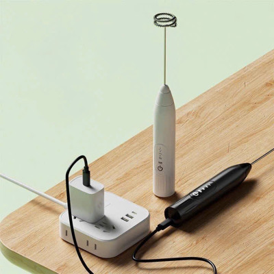 Máy tạo bọt cà phê cầm tay 3 chế độ sạc điện, máy đánh trứng mini đa năng sạc usb