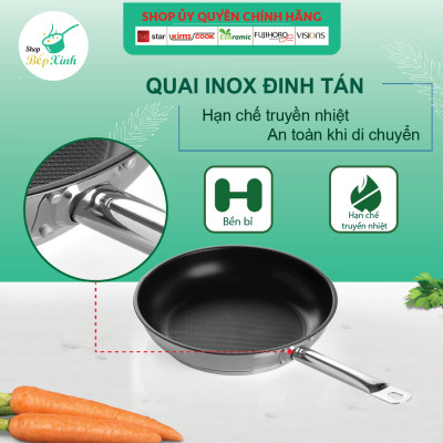 Chảo chống dính Five star cao cấp 3 đáy 32cm