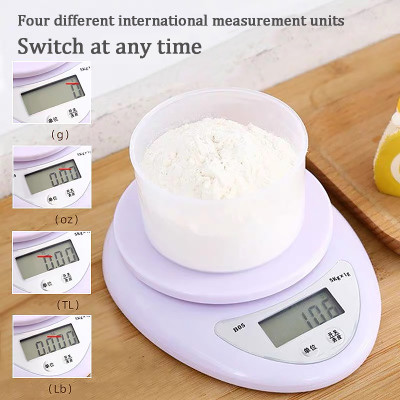 Cân điện tử mini nhà bếp, cân thực phẩm nguyên liệu làm bánh, trà sữa tặng kèm móc treo siêu dính 10kg