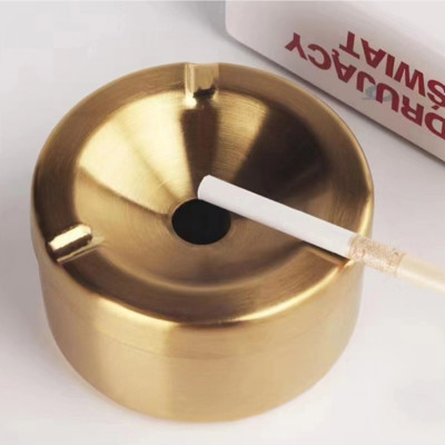 Gạt Tàn Thuốc Iá Dạng phễu Dáng Đẹp Cao Cấp Bằng Kim loại Inox 304 Mạ Vàng Dễ Sử Dụng Bền Mãi Theo thời Gian